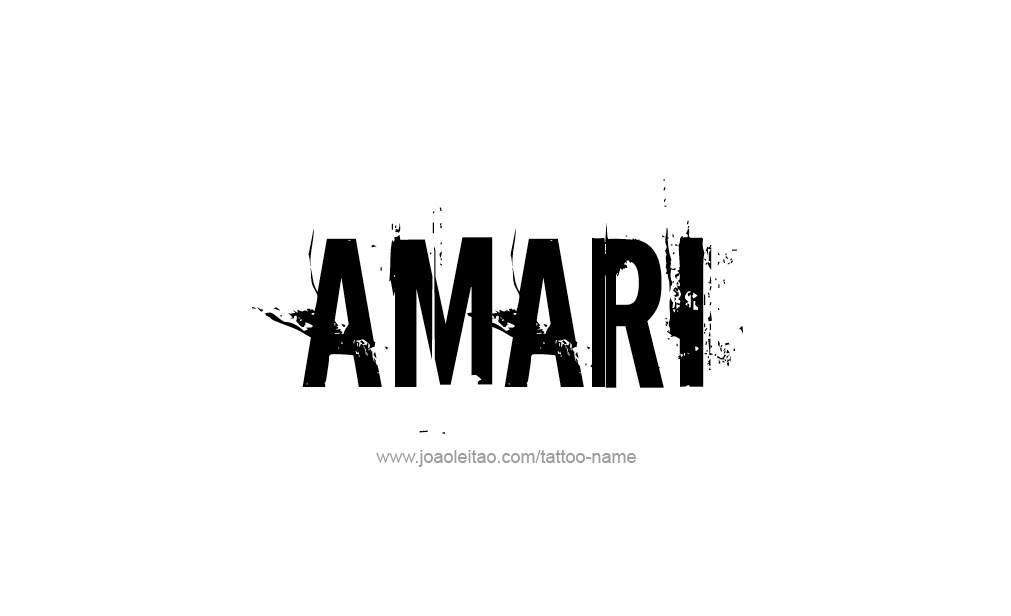 Tattoo Design  Name Amari   