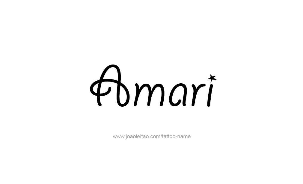 Tattoo Design  Name Amari   