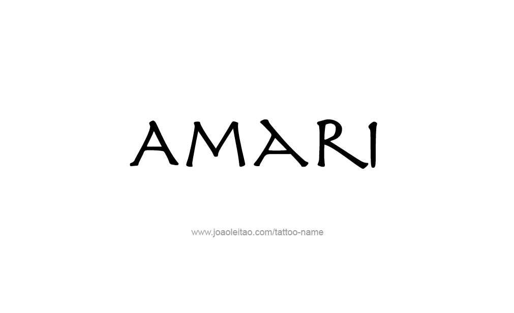 Tattoo Design  Name Amari   