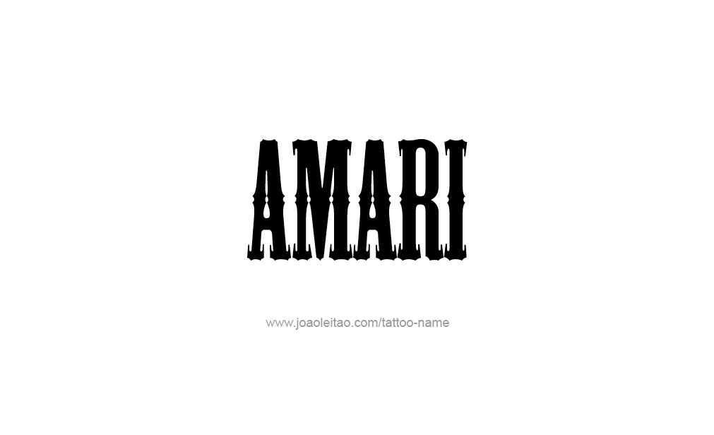 Tattoo Design  Name Amari   