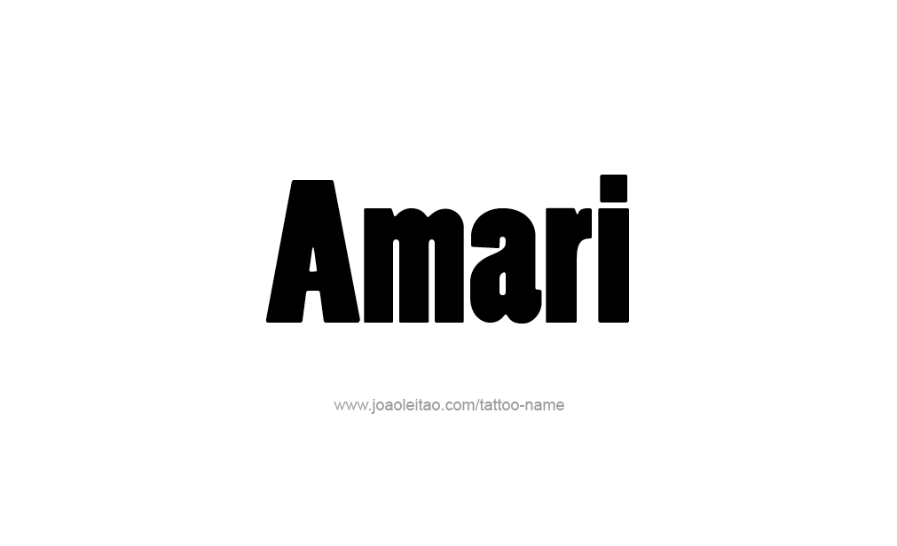 Tattoo Design  Name Amari   