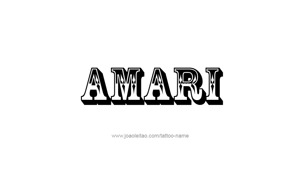 Tattoo Design  Name Amari   