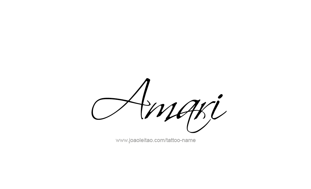 Tattoo Design  Name Amari   