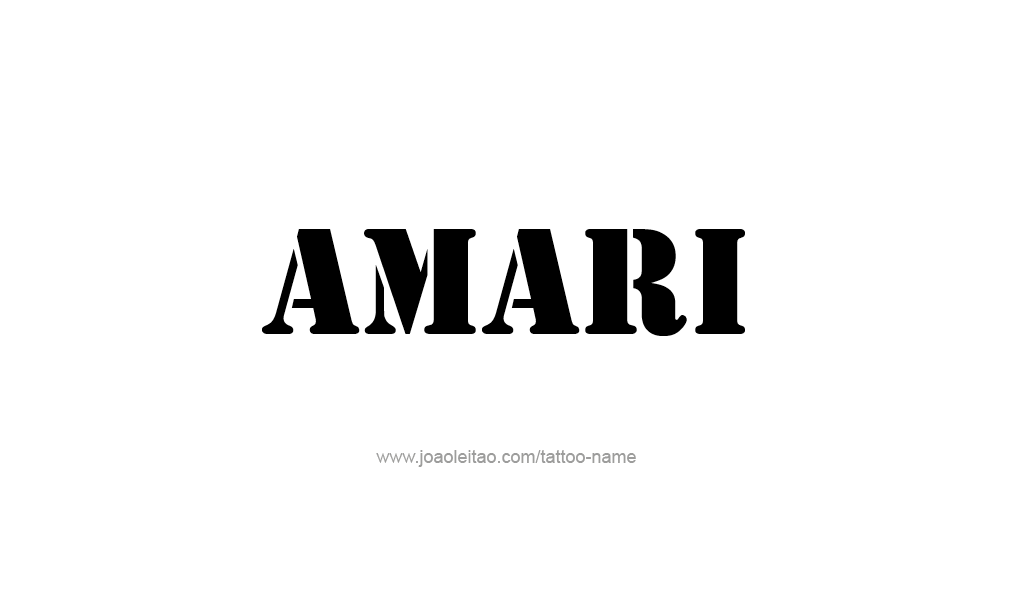 Tattoo Design  Name Amari   