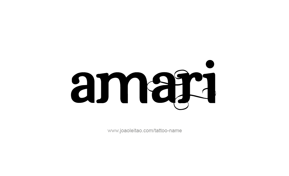 Tattoo Design  Name Amari   