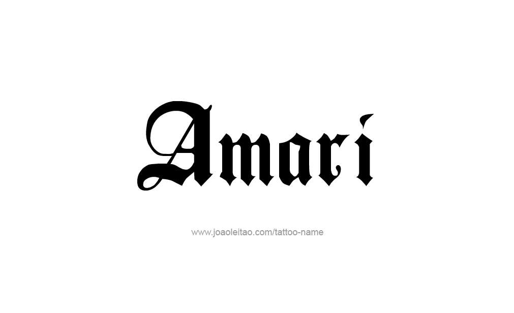 Tattoo Design  Name Amari   