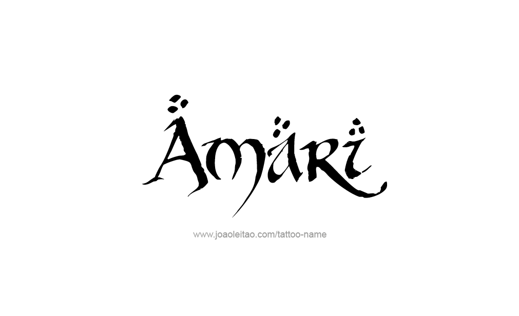 Tattoo Design  Name Amari   