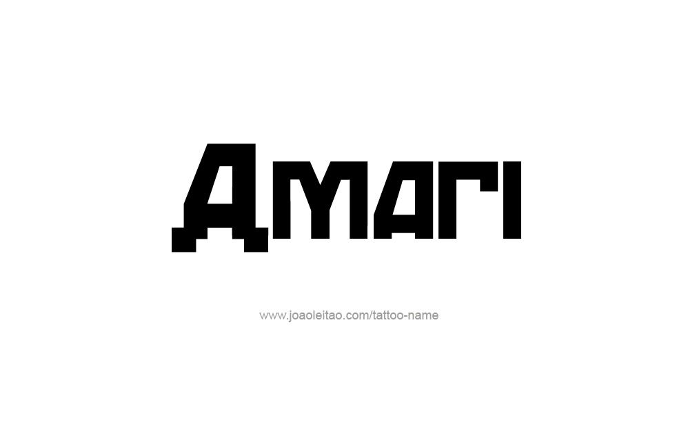 Tattoo Design  Name Amari   