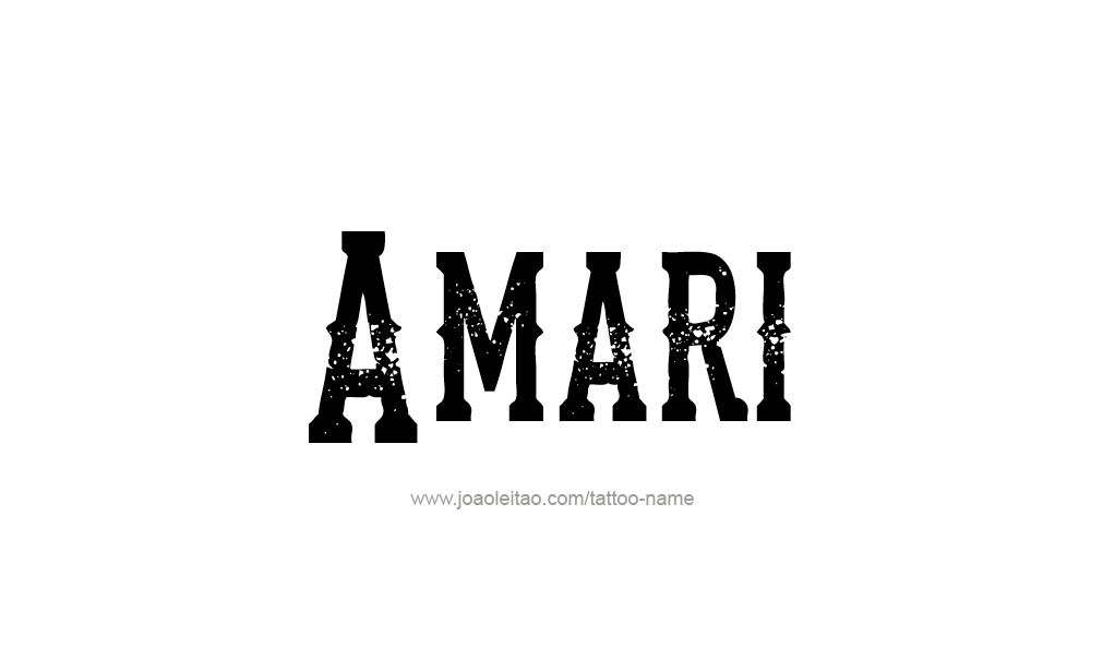 Tattoo Design  Name Amari   