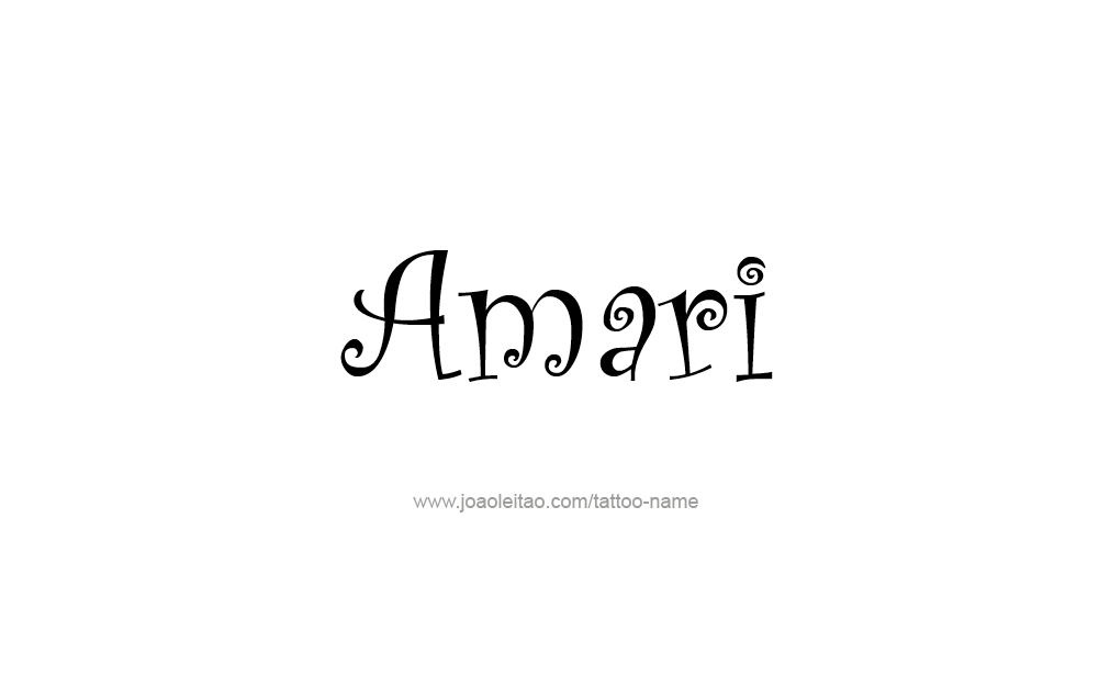 Tattoo Design  Name Amari   