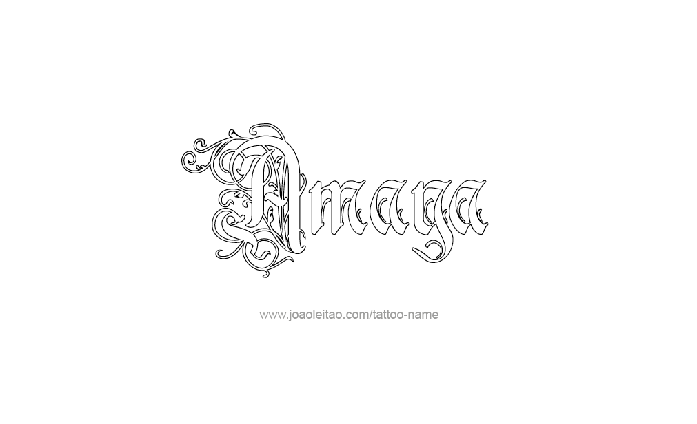 Tattoo Design  Name Amaya   