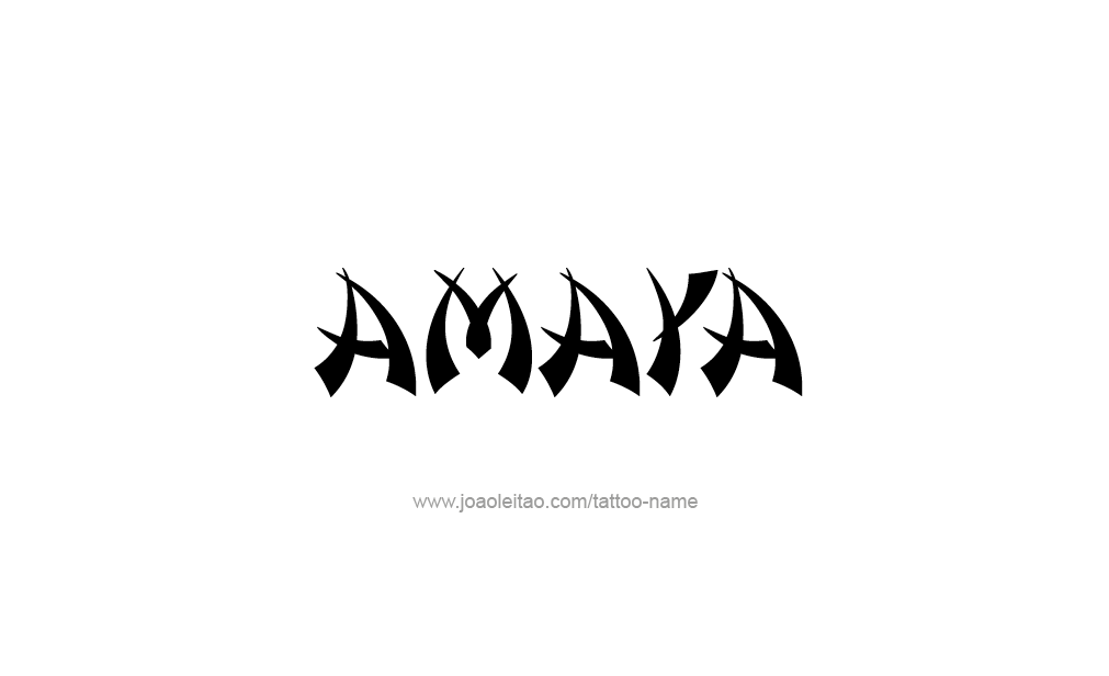 Tattoo Design  Name Amaya