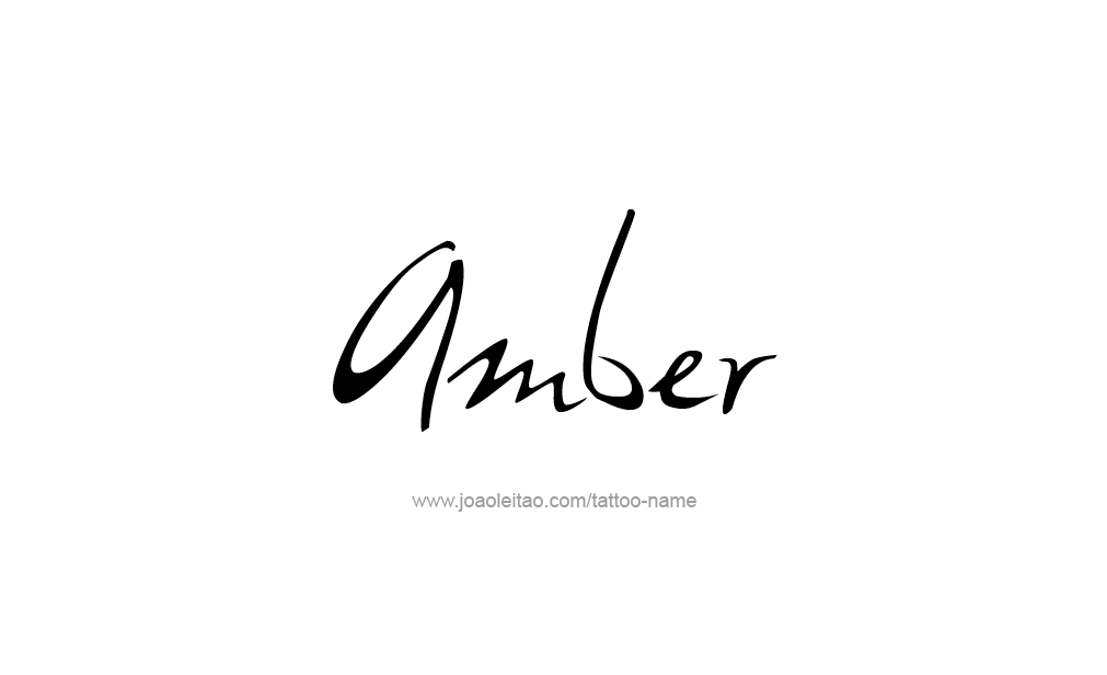 Tattoo Design  Name Amber   