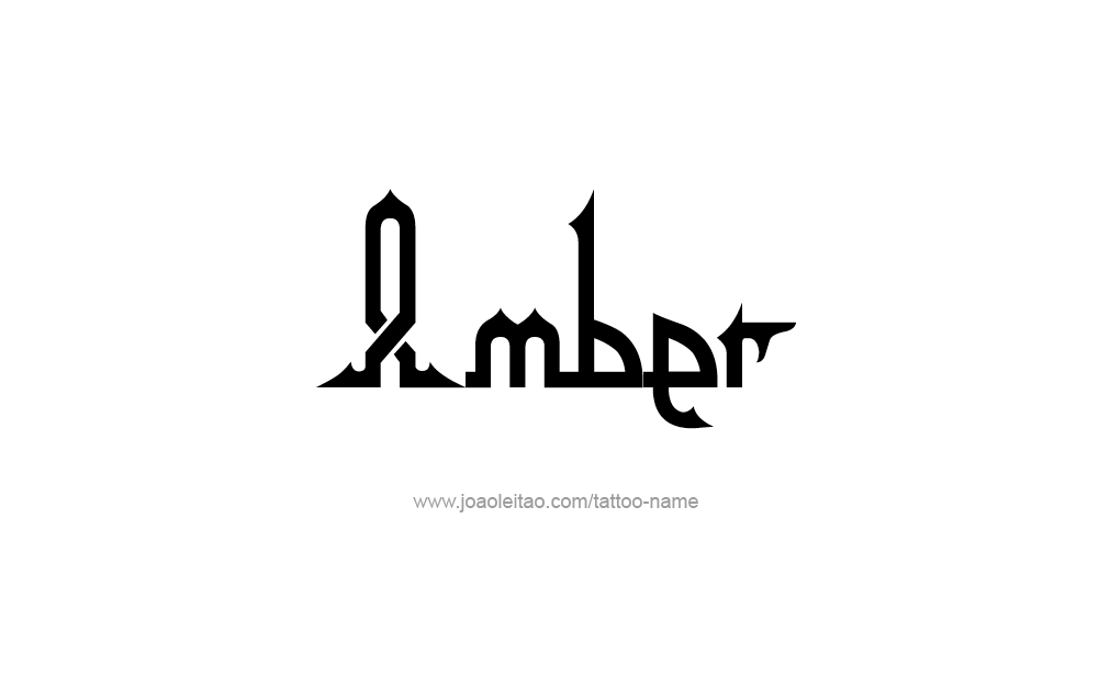 Tattoo Design  Name Amber   