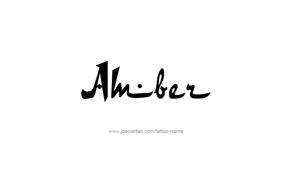 Tattoo Design  Name Amber   