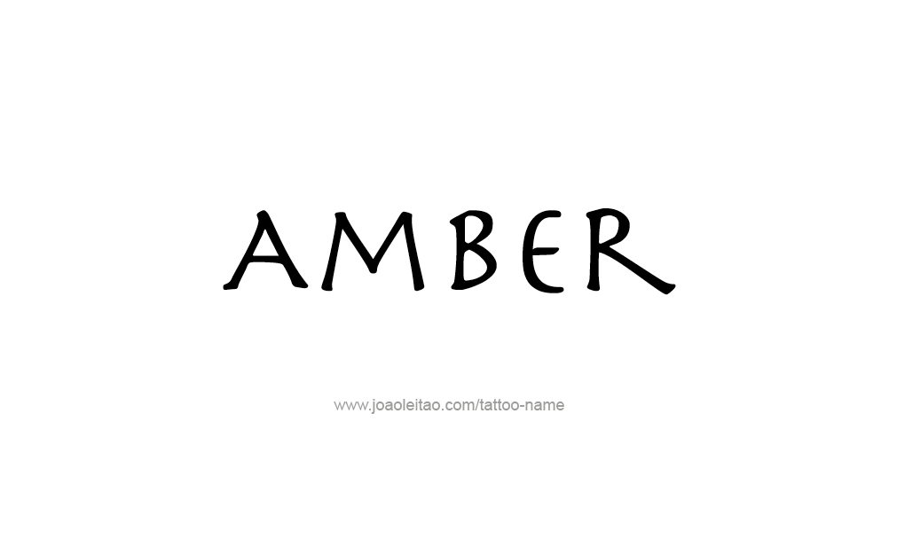 Tattoo Design  Name Amber   