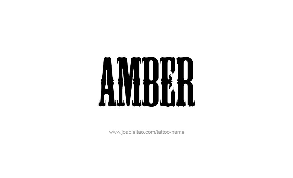 Tattoo Design  Name Amber   