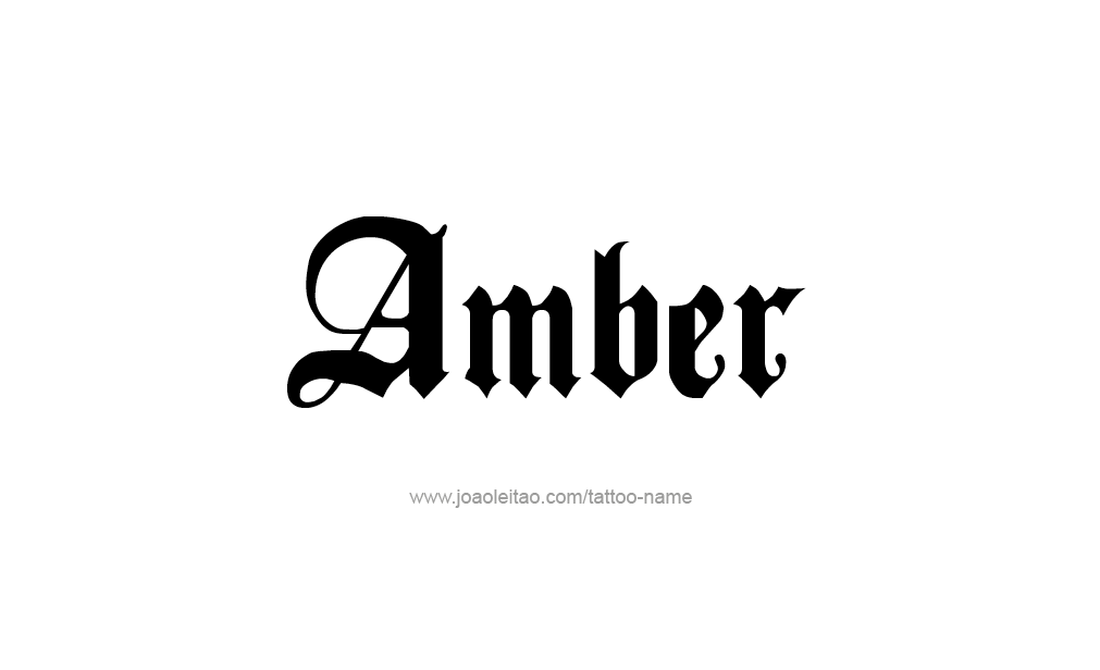 Tattoo Design  Name Amber   