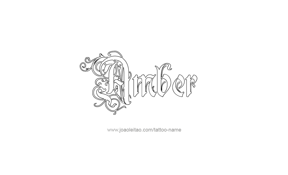 Tattoo Design  Name Amber   