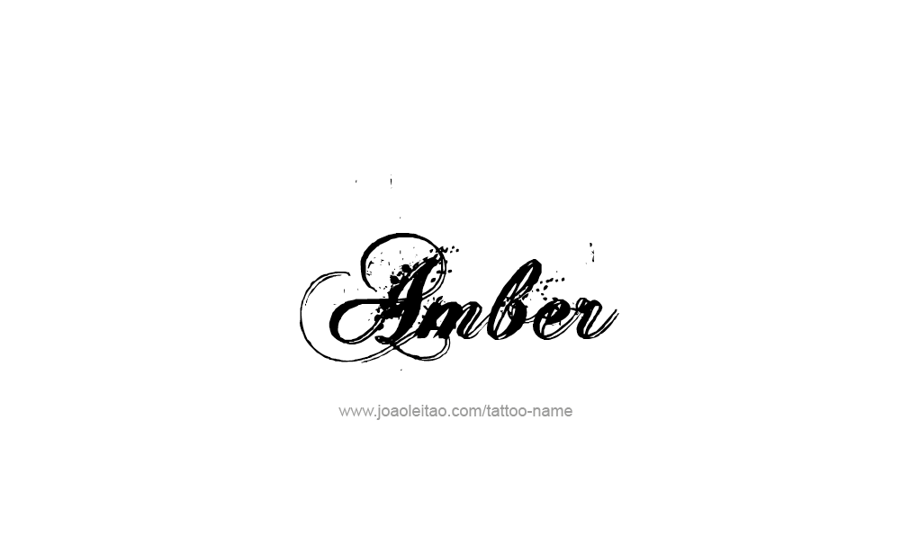 Tattoo Design  Name Amber   