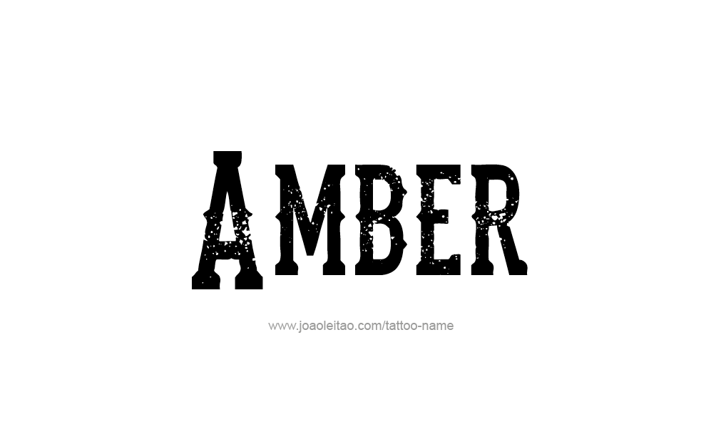 Tattoo Design  Name Amber   