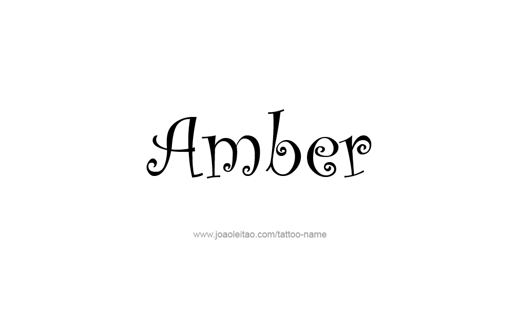 Tattoo Design  Name Amber   