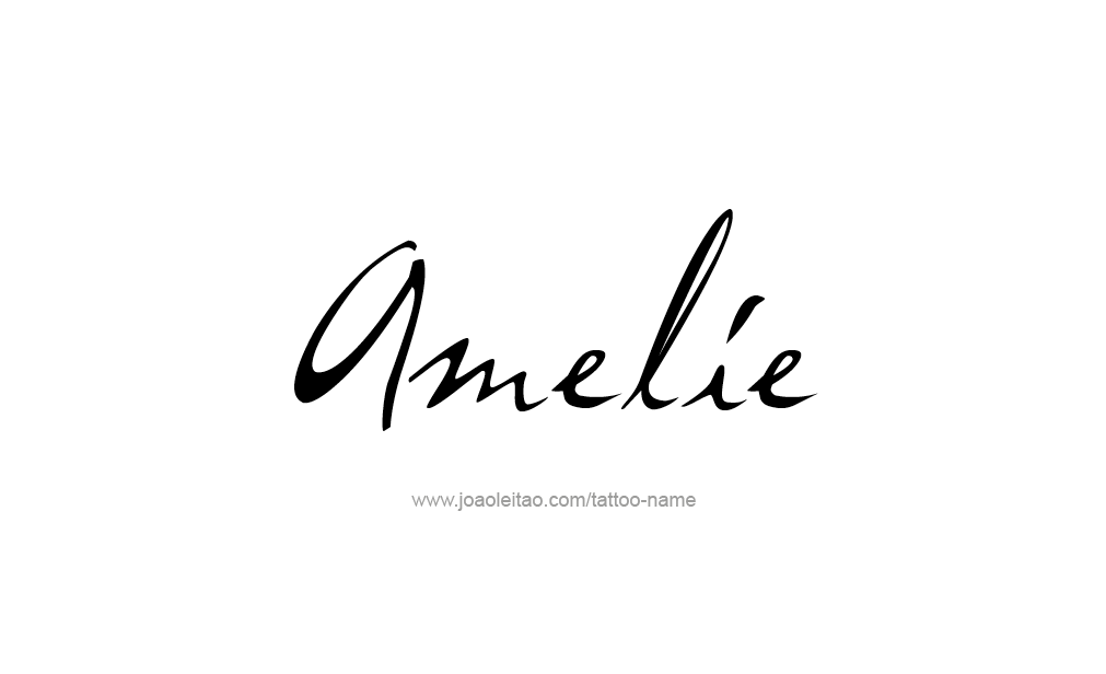 Tattoo Design  Name Amelie   