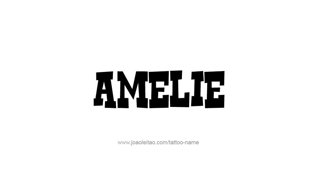 Amelie Name Tattoo Designs