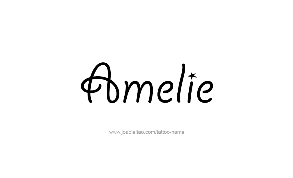 Tattoo Design  Name Amelie   