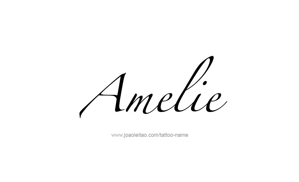 Tattoo Design  Name Amelie   