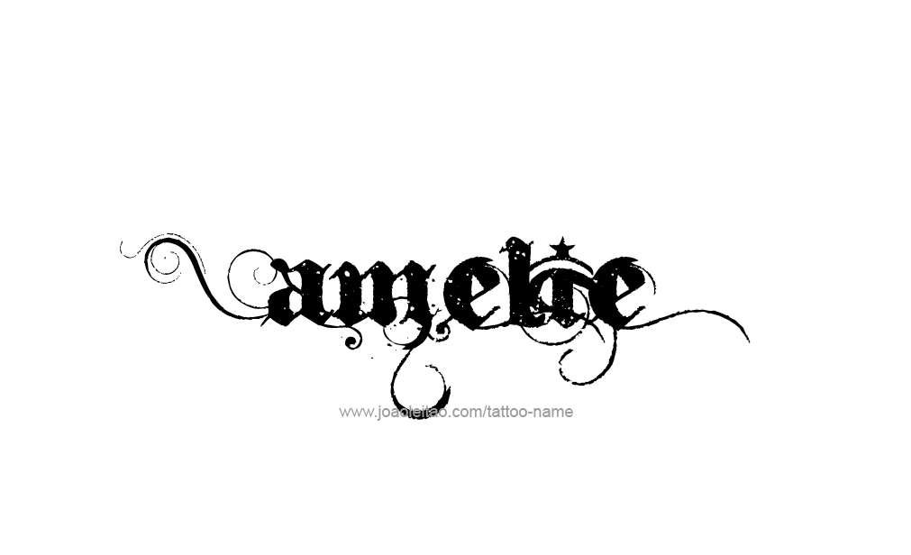 Tattoo Design  Name Amelie   