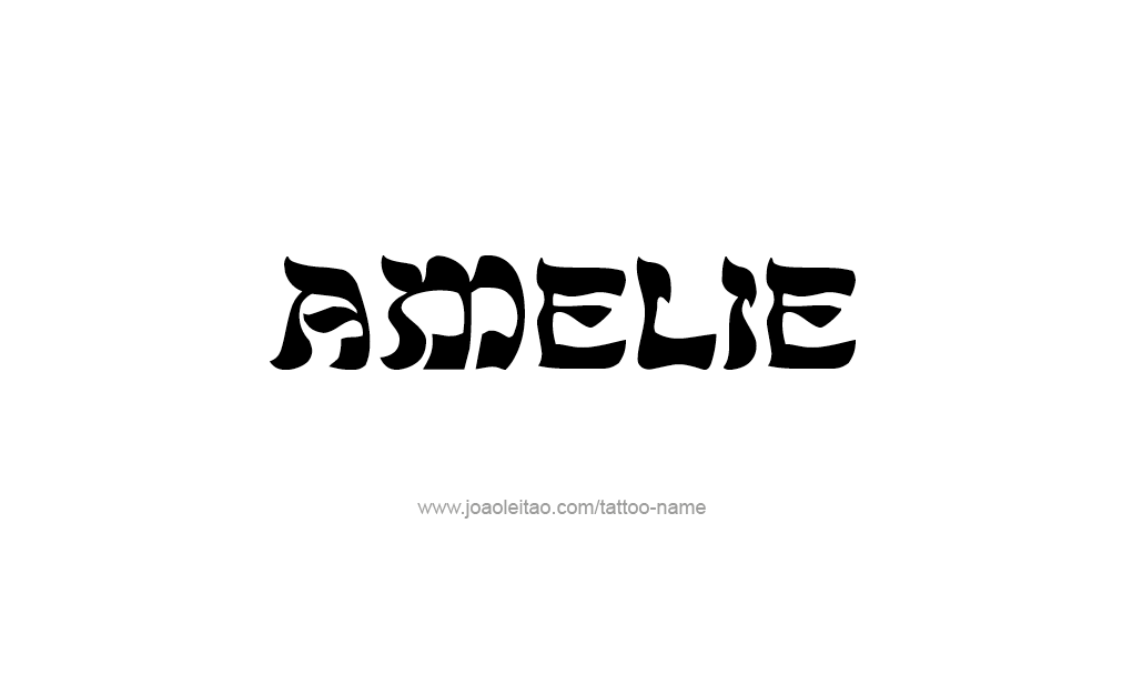 Tattoo Design  Name Amelie   