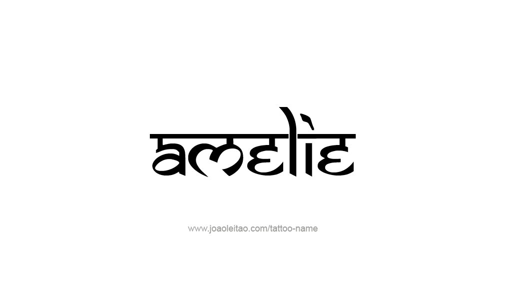 Tattoo Design  Name Amelie   