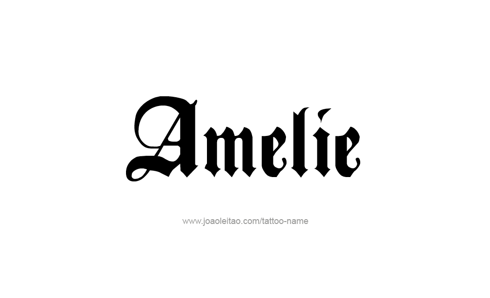 Tattoo Design  Name Amelie   