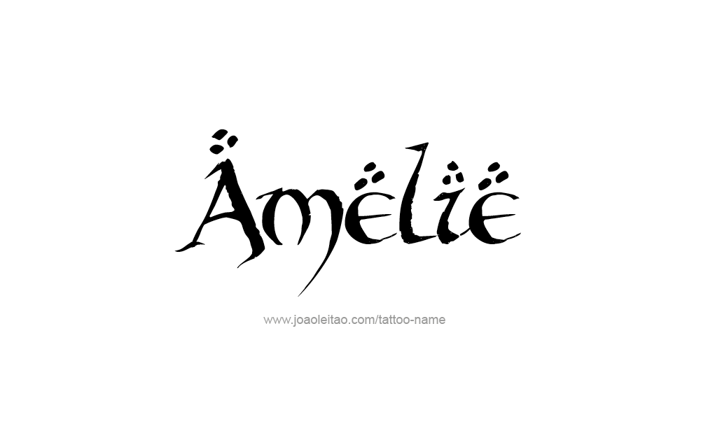 Tattoo Design  Name Amelie   