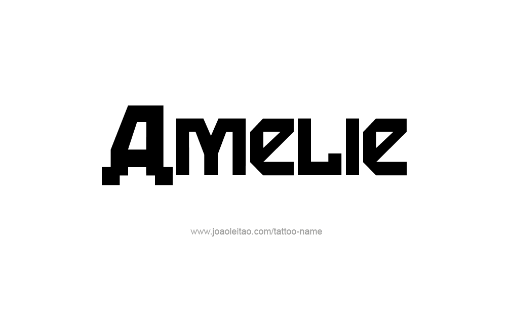 Tattoo Design  Name Amelie   