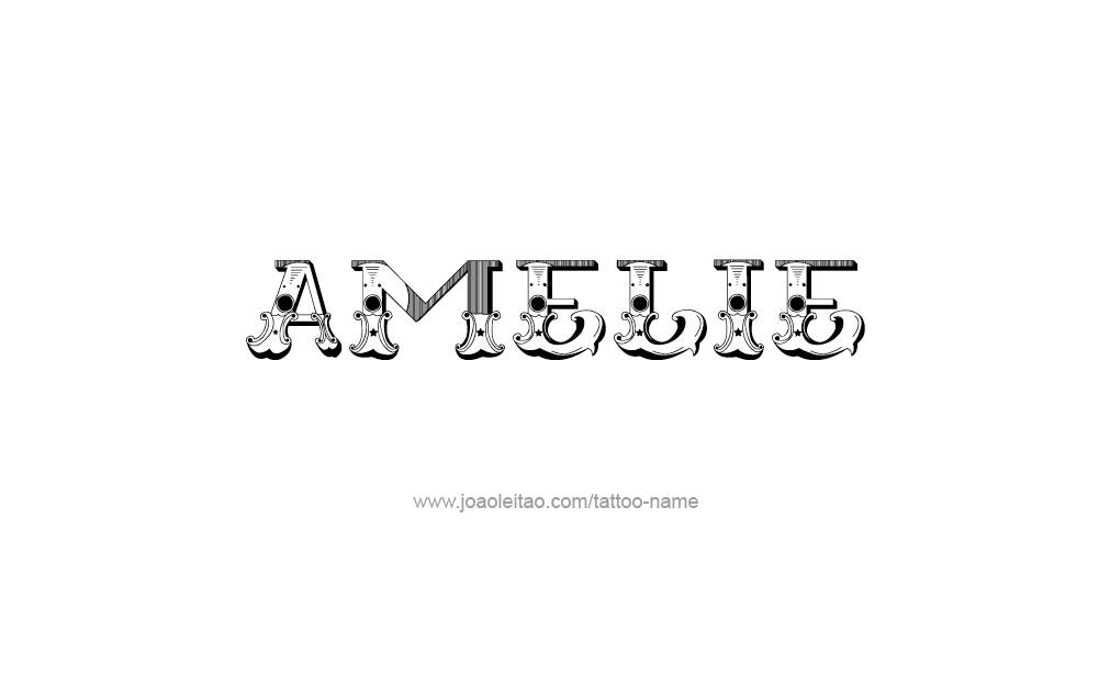 Tattoo Design  Name Amelie   