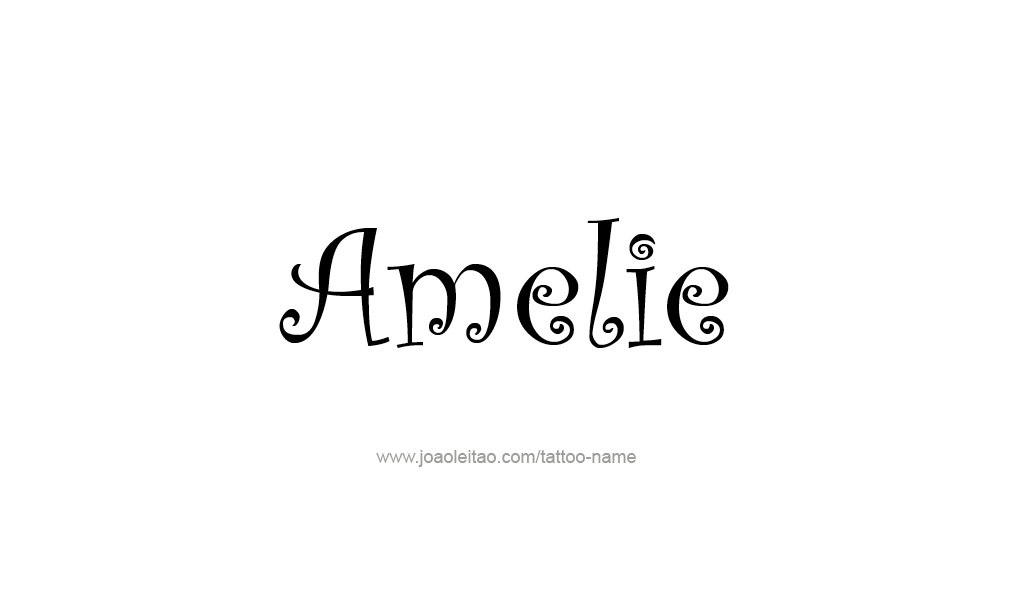 Tattoo Design  Name Amelie   