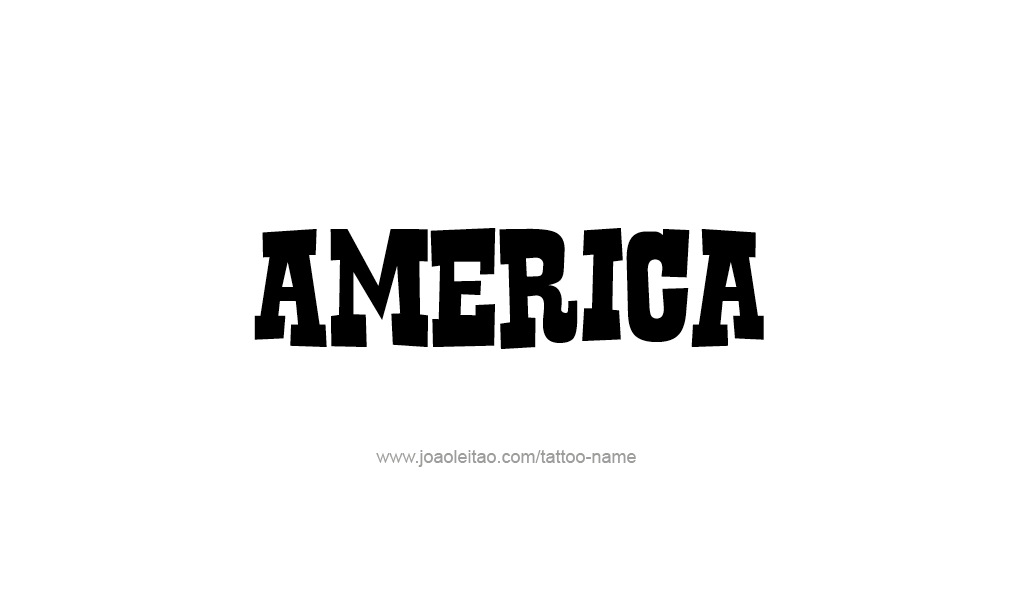 Tattoo Design  Name America   