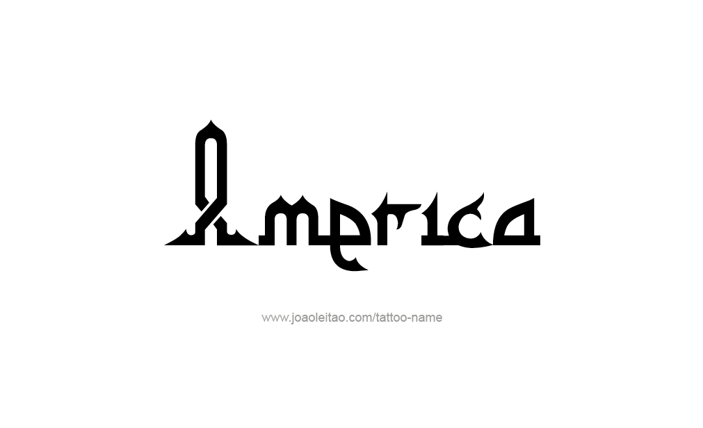 Tattoo Design  Name America   