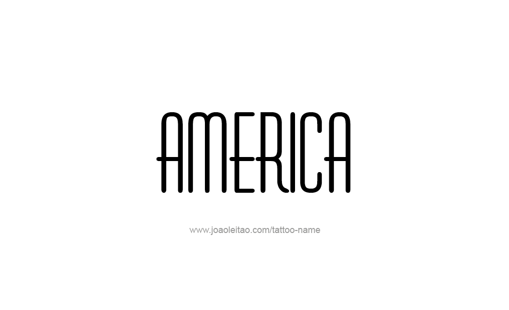 Tattoo Design  Name America   