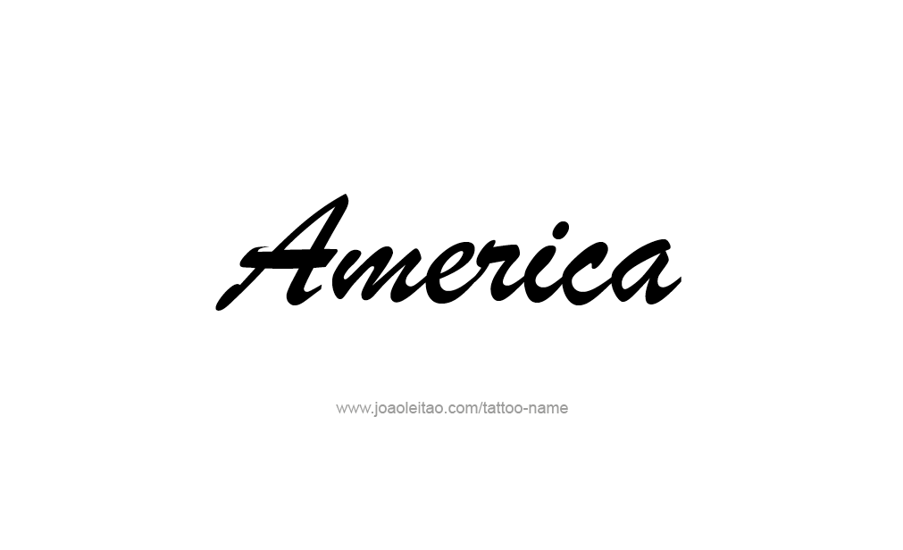 Tattoo Design  Name America   