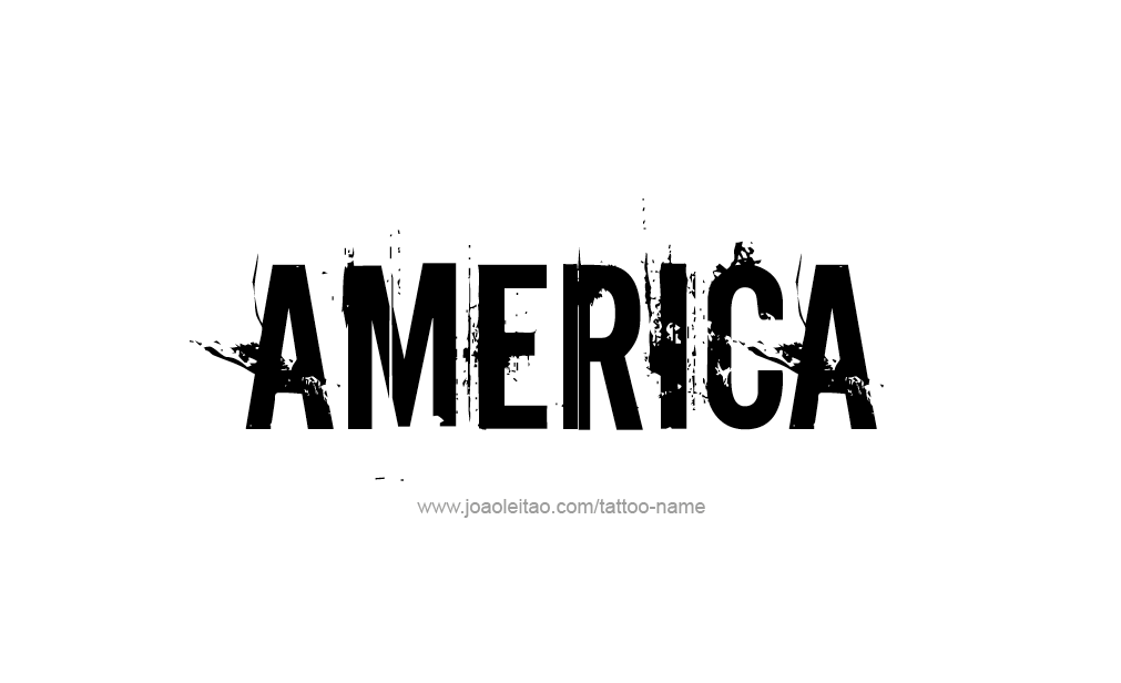 Tattoo Design  Name America   