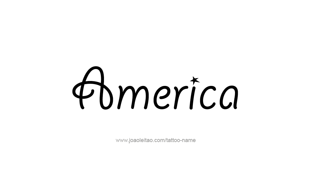 Tattoo Design  Name America   