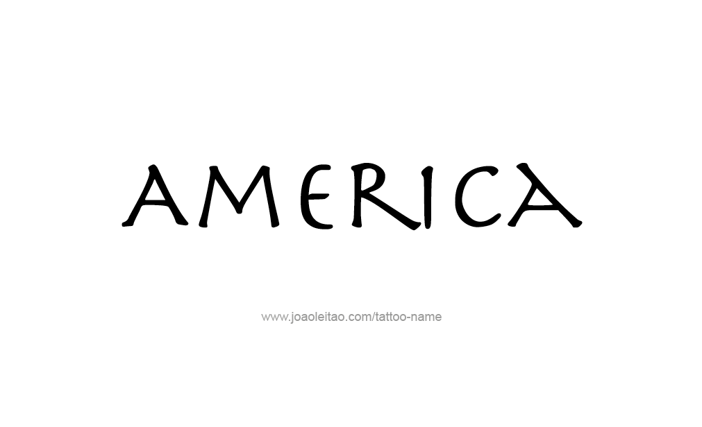 Tattoo Design  Name America   