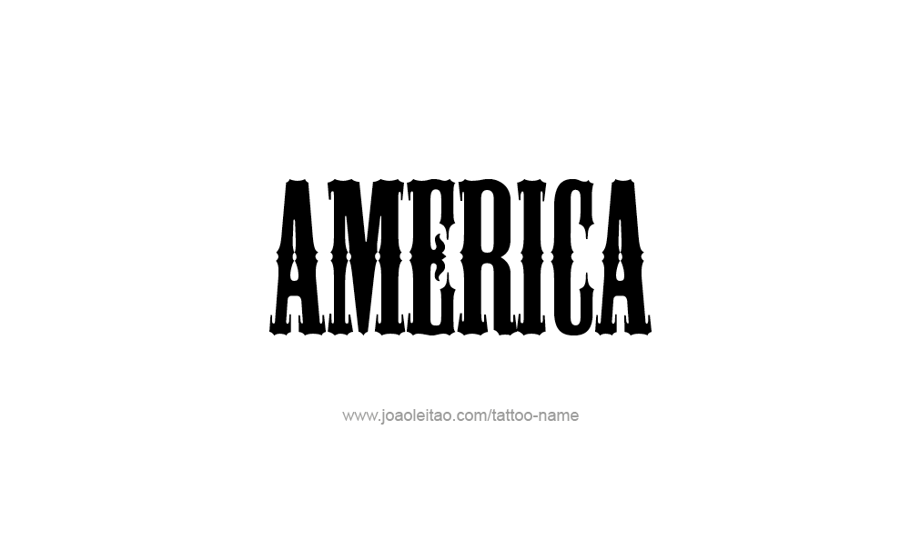 Tattoo Design  Name America   