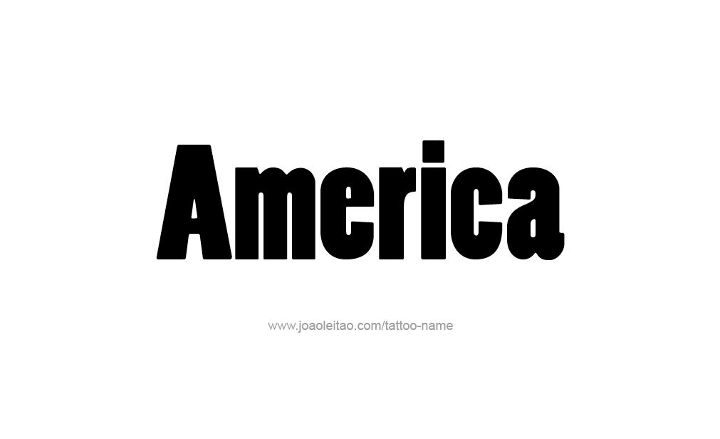 Tattoo Design  Name America   