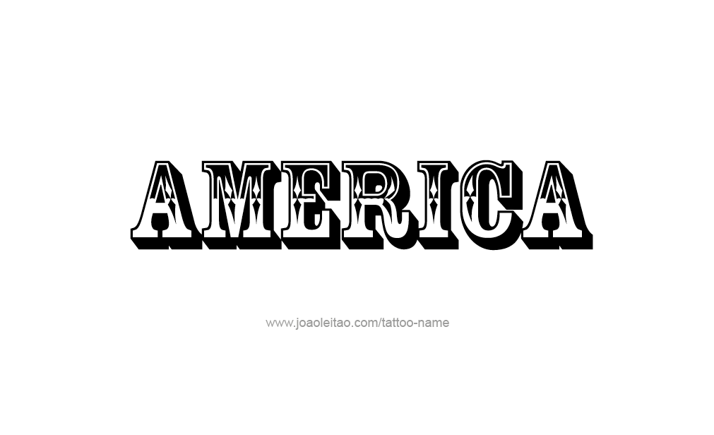 Tattoo Design  Name America   