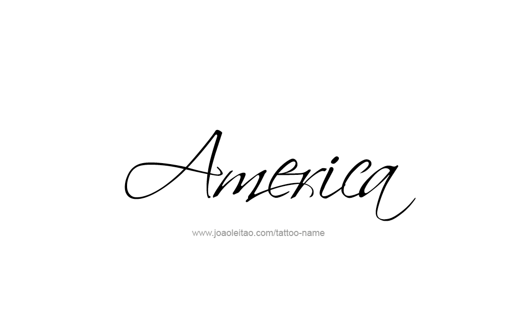 Tattoo Design  Name America   