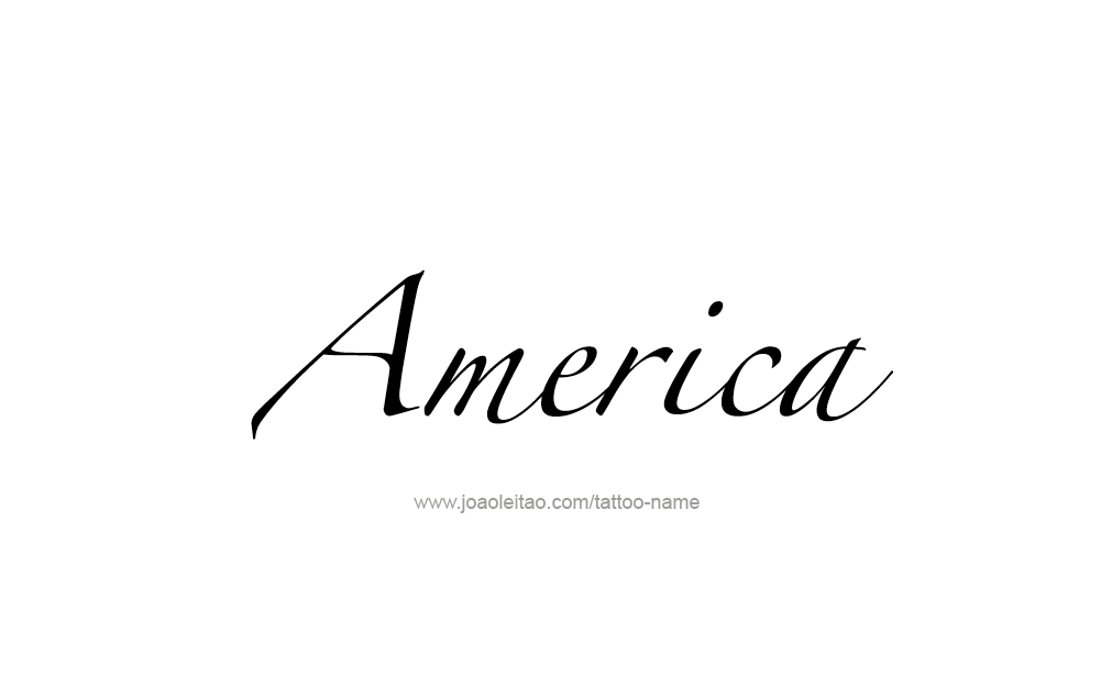 Tattoo Design  Name America   